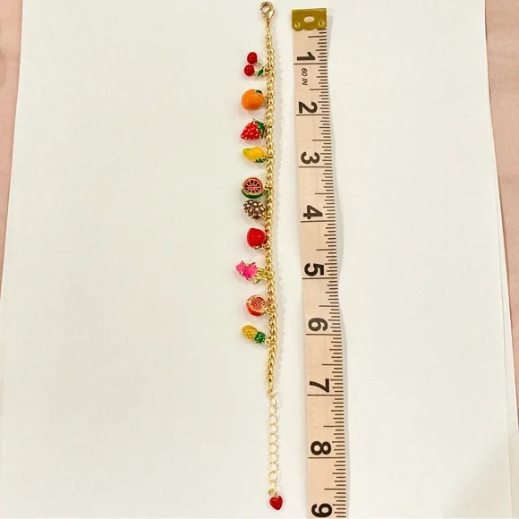 Piper K fruit charm bracelet viral summer tropical cherry strawberry - Picture 3 of 5